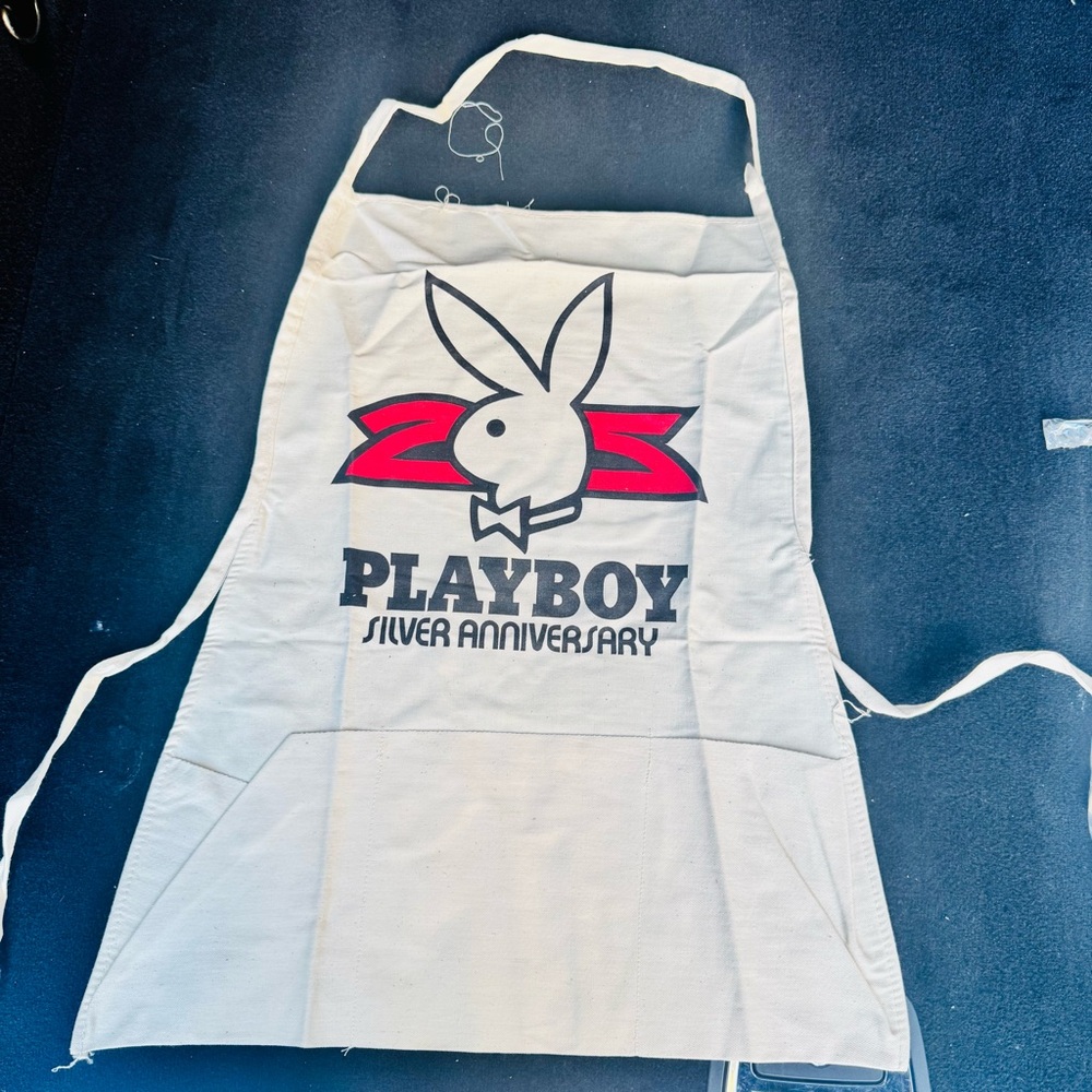 PLAYBOY Silver Anniversary Aprons (2) Vintage - Picture 4 of 5